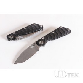 Strider Classicial T head folding knife wave black color G10 handle knife UD402266